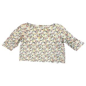 Talbots Women's Top Tunic Size 3X Bicycle Tee Boat Neck 3/4 Sleeve Shirt Novalty